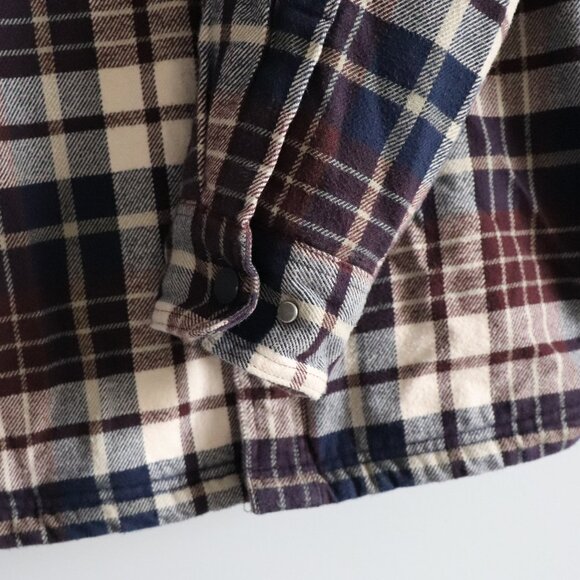 Wind River Men's Sz L HyperDri Sherpa Lined Collared Flannel Elbow Patch Jacket - Picture 11 of 16